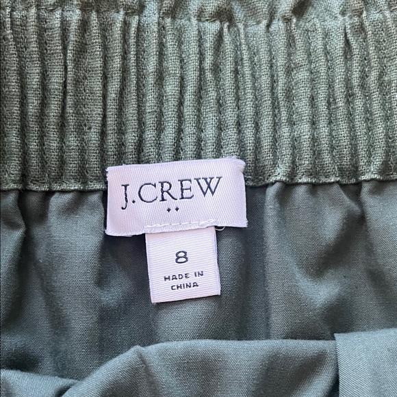 J.Crew Scalloped Hem Elastic Waist Skirt – Green – Size 8 - Picture 3 of 7